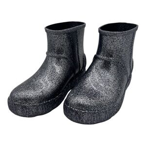 UGGS Kids' Drizlita Glitter Waterproof Rainboot Silver US Size 4